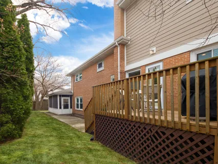 a outdoor space with a seating space
