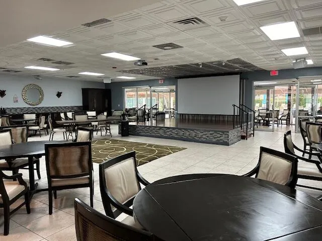 a kitchen with lots of counter top space
