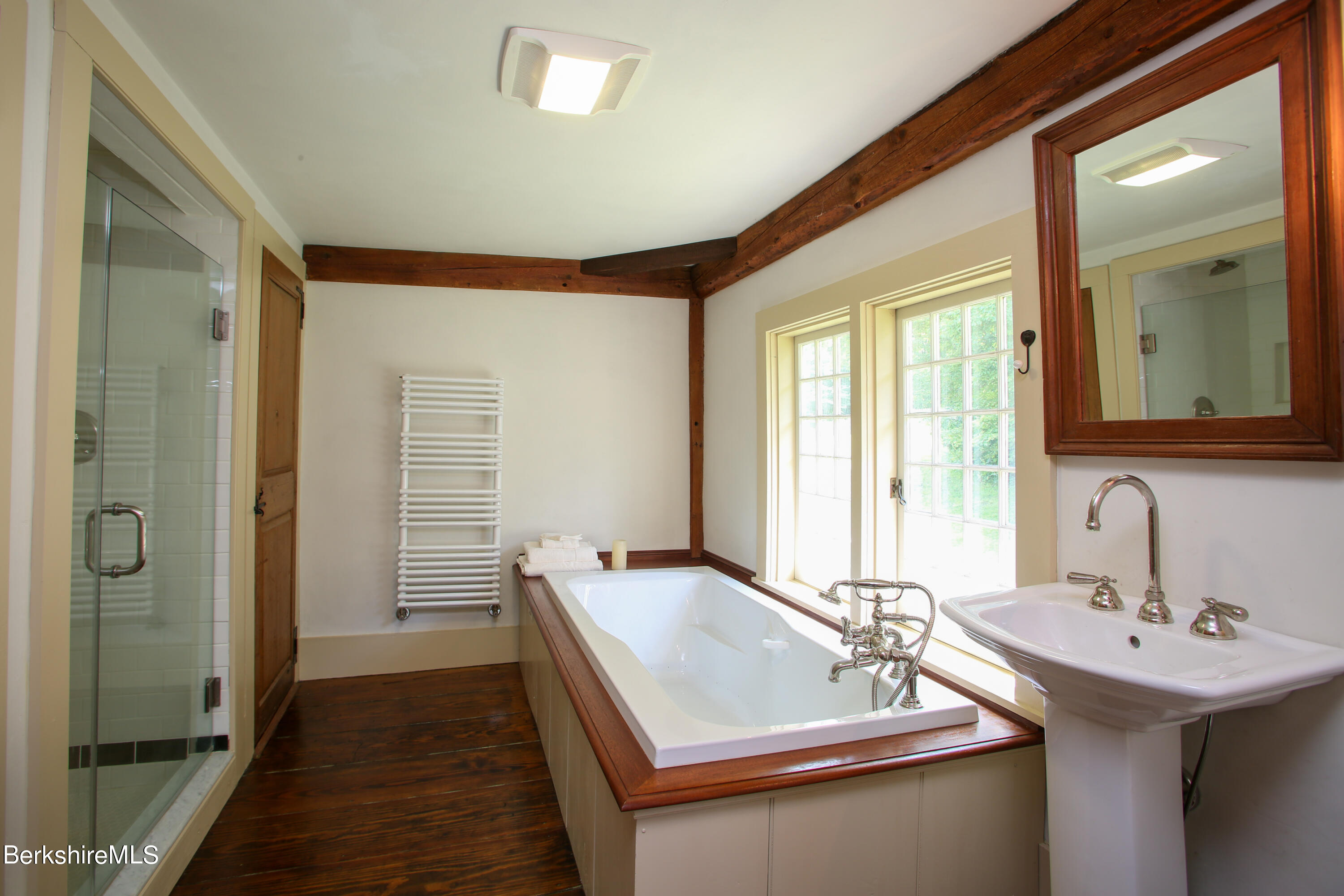369 Bullitt Road Ashfield, MA 01330 - Photo 34 of 50 a bathroom with a sink and a mirror