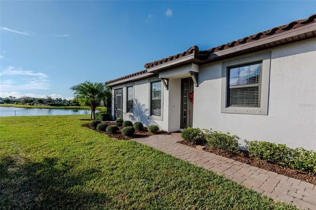 a view of a house with patio