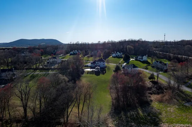 a view of a city and mountain view