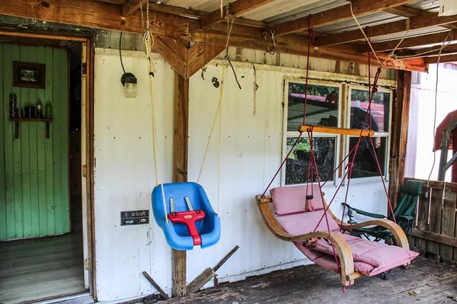 a view of an entryway with wooden walls