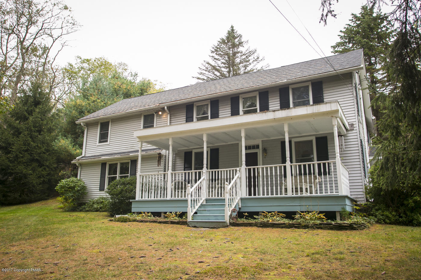 429 Upper Swiftwater Road Cresco, PA 18326 - Photo 2 of 50 a front view of a house with a yard