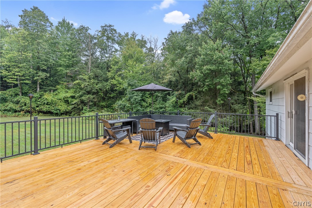 593 County Rte 10 Schroeppel, NY 13132 - Photo 27 of 38 Spacious deck overlooking your private yard!