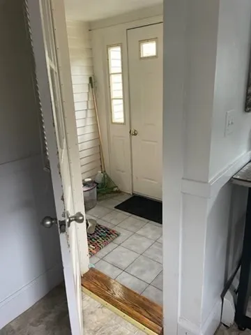 a table and chairs in a kitchen
