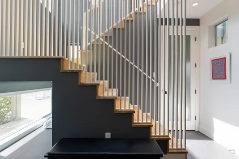 a bathroom with a sink and mirror