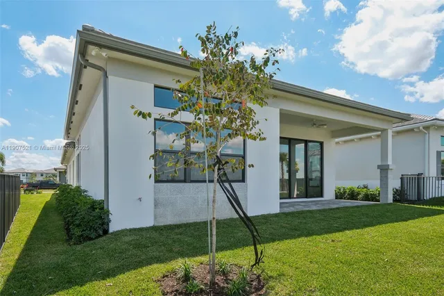 a house view with a garden space