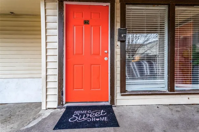 a view of front door with a door