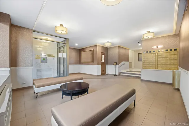 a large living room with a large window