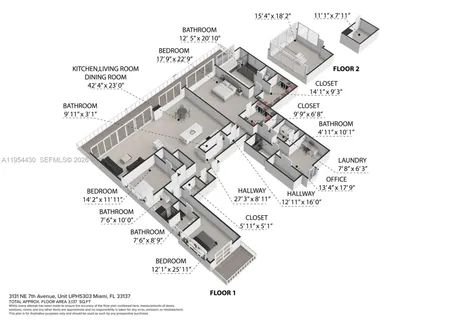 $4,995,000 | 3131 Northeast 7th Avenue, Unit UPH5303, Miami, FL 33137