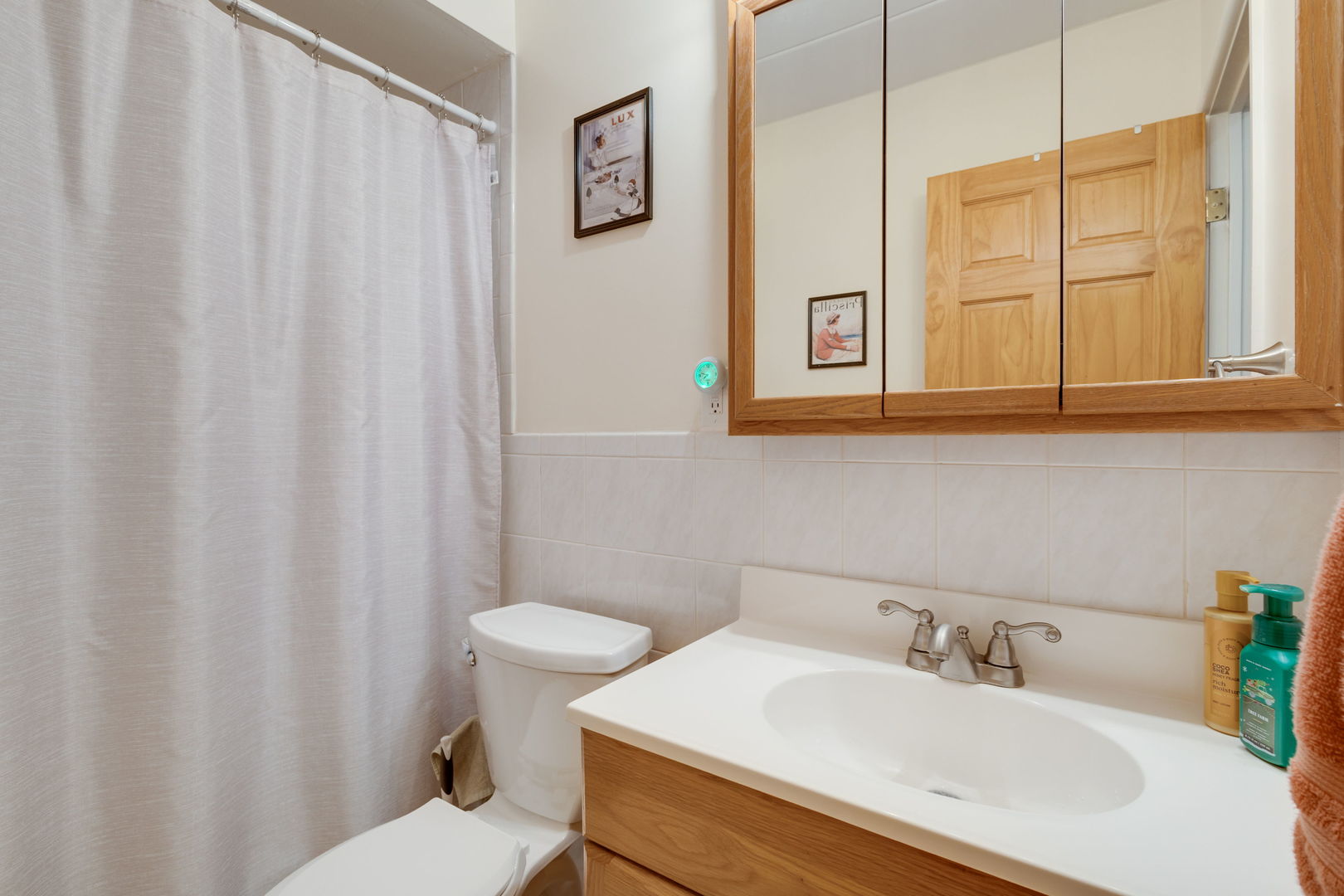 11000 Central Avenue, Unit 1A Chicago Ridge, IL 60415 - Photo 12 of 15 a bathroom with a sink a toilet and a mirror