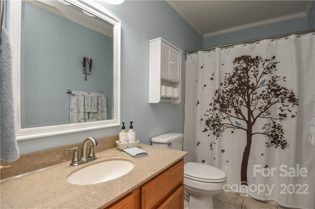 3403 Lake Shore Road South Denver, NC 28037 - Photo 23 of 37 a bathroom with a granite countertop toilet sink and mirror