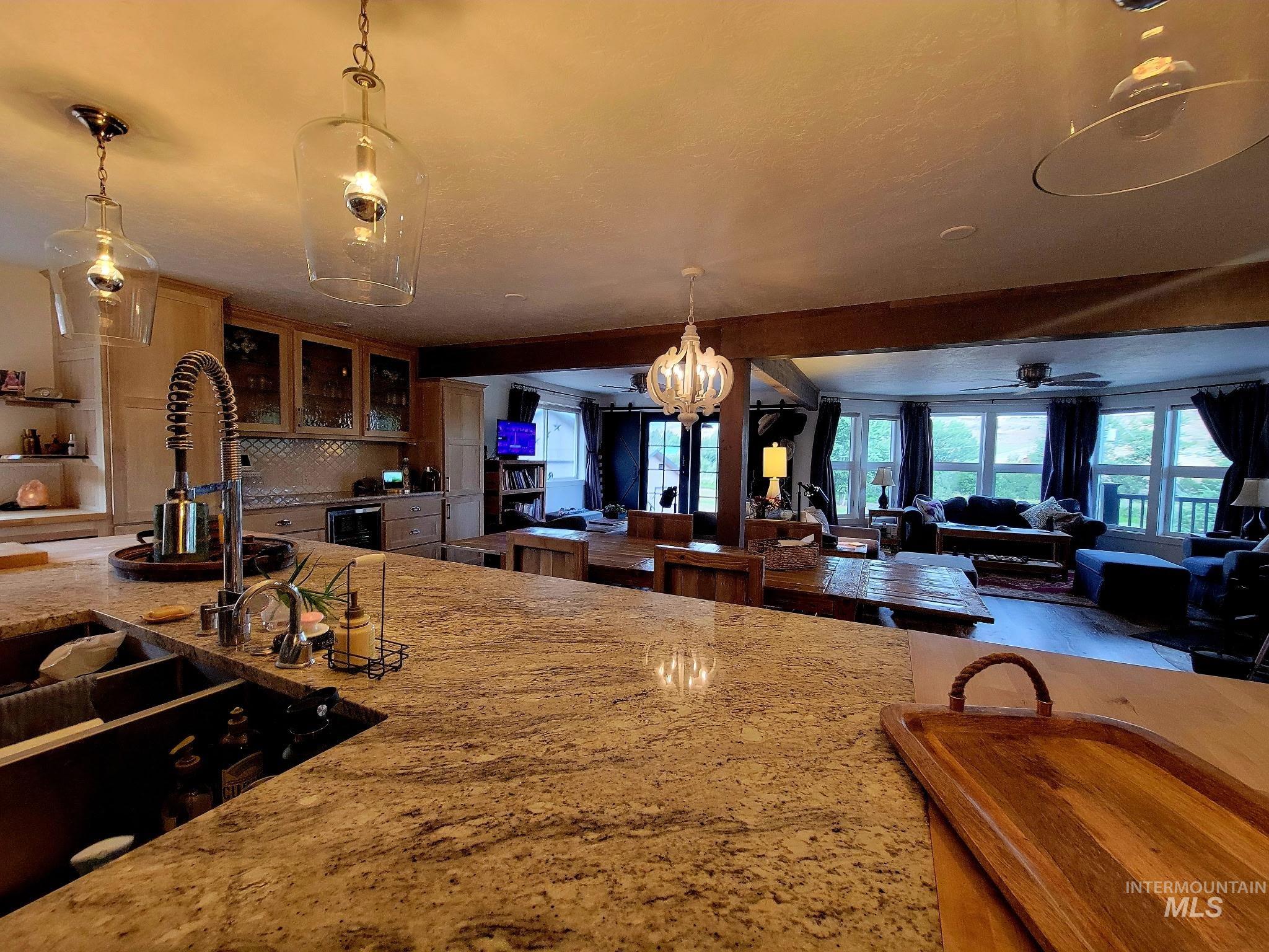 2141 Jackson Creek Road Council, ID 83612 - Photo 11 of 45 Butcher block and stone counter top