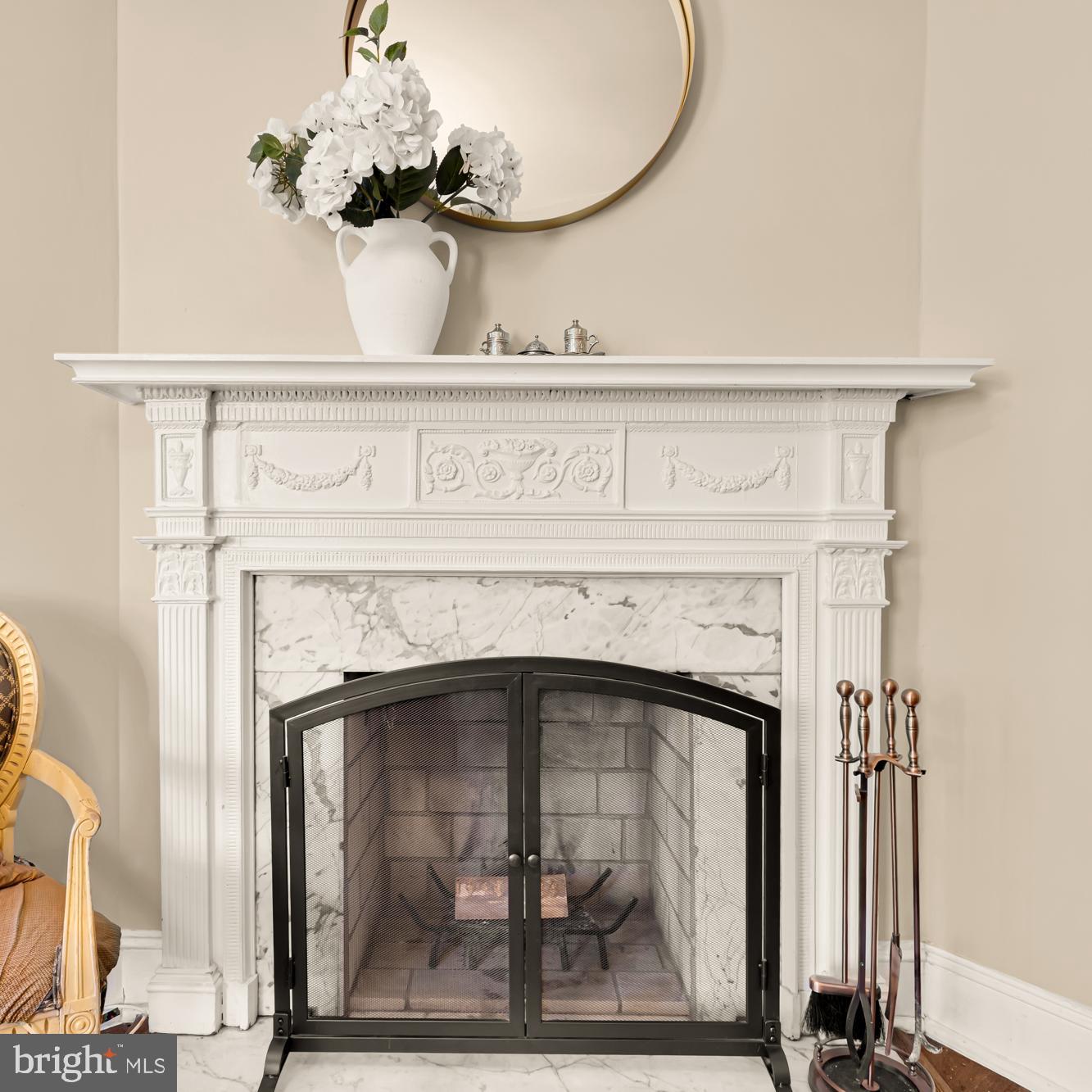 1716 Euclid Street Northwest Washington, DC 20009 - Photo 8 of 54 Wood Burning Fireplace w Marble Surround