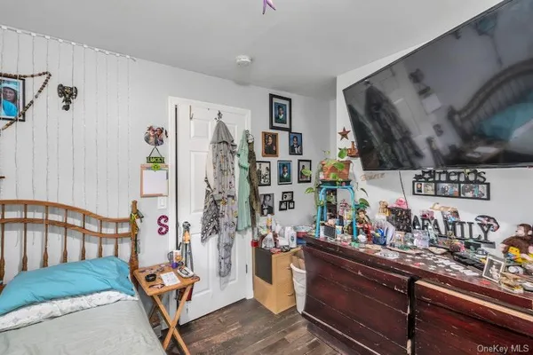 a bathroom with a shower curtain