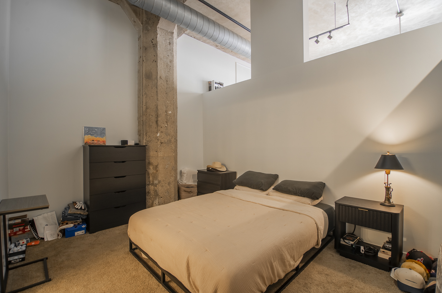 817 West Washington Boulevard, Unit 102 Chicago, IL 60607 - Photo 7 of 10 a bedroom with a bed and a closet