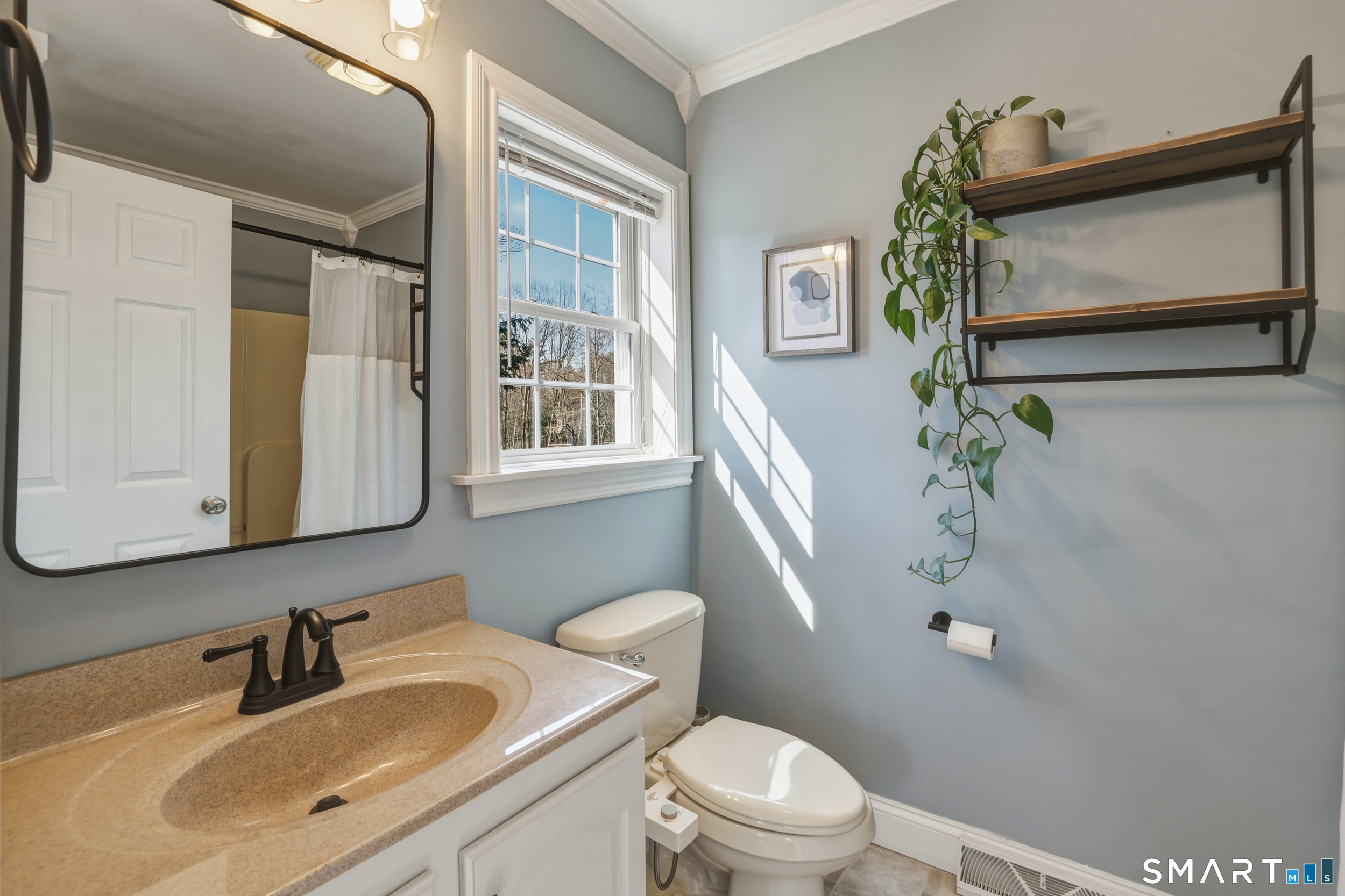 129 North Mountain Road Canton, CT 06019 - Photo 19 of 39 a bathroom with a toilet sink and mirror