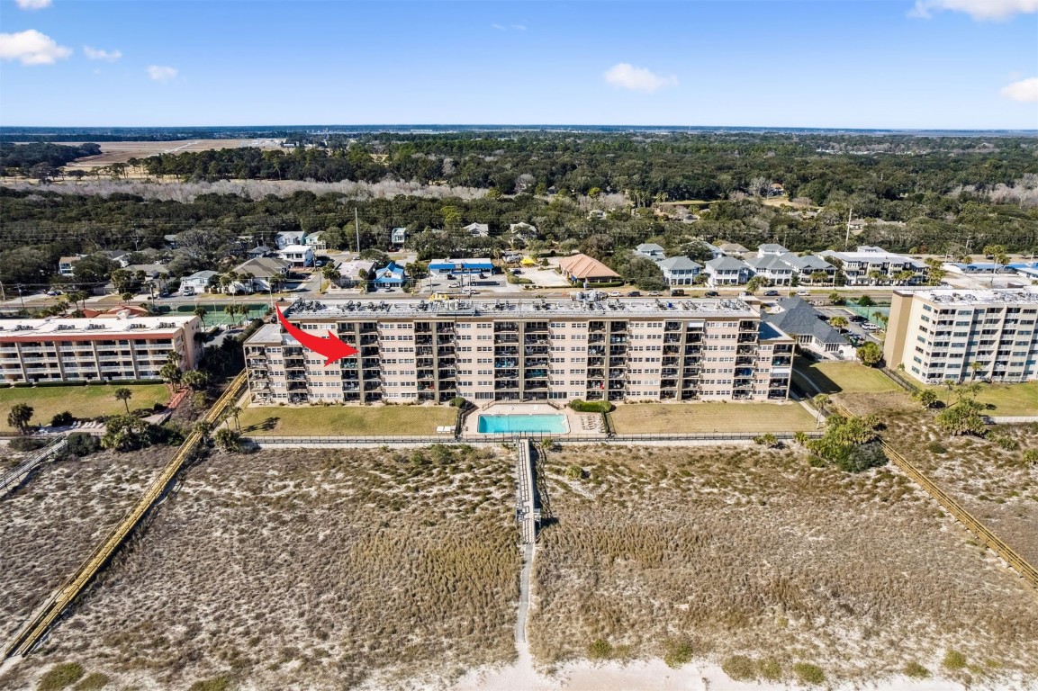 3350 South Fletcher Avenue, Unit 5D Fernandina Beach, FL 32034 - Photo 37 of 48 an aerial view of residential building and ocean view
