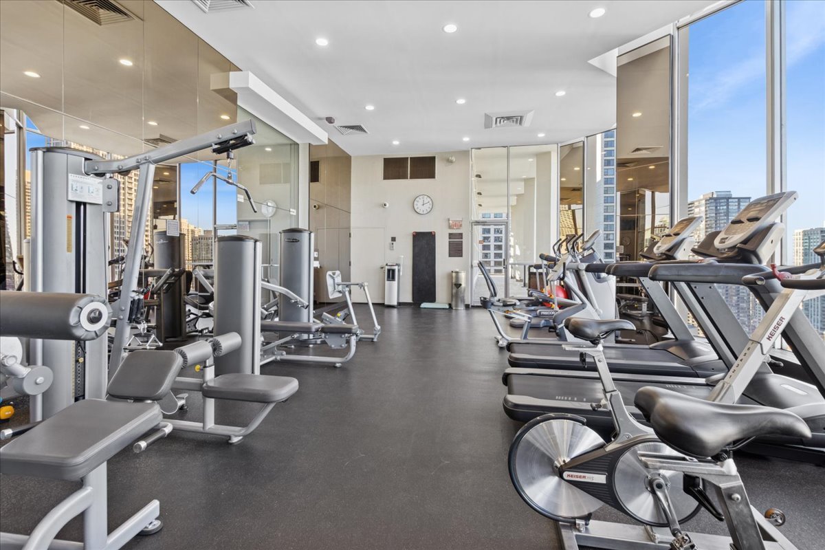 535 North Michigan Avenue, Unit 2204 Chicago, IL 60611 - Photo 18 of 26 a view of a room with gym equipment