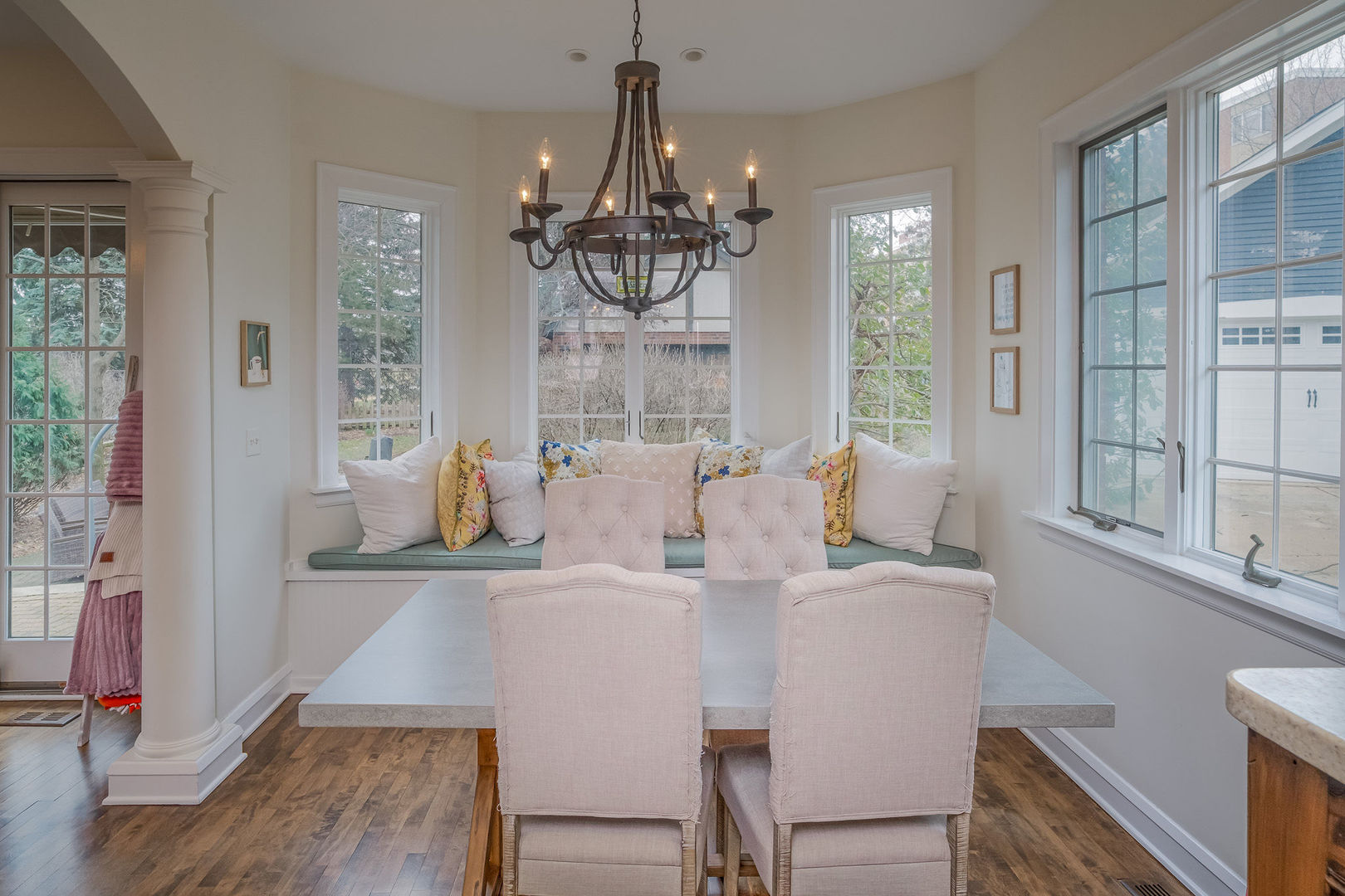 728 Howard Street Wheaton, IL 60187 - Photo 19 of 46 a view of a dining room with furniture window and wooden floor