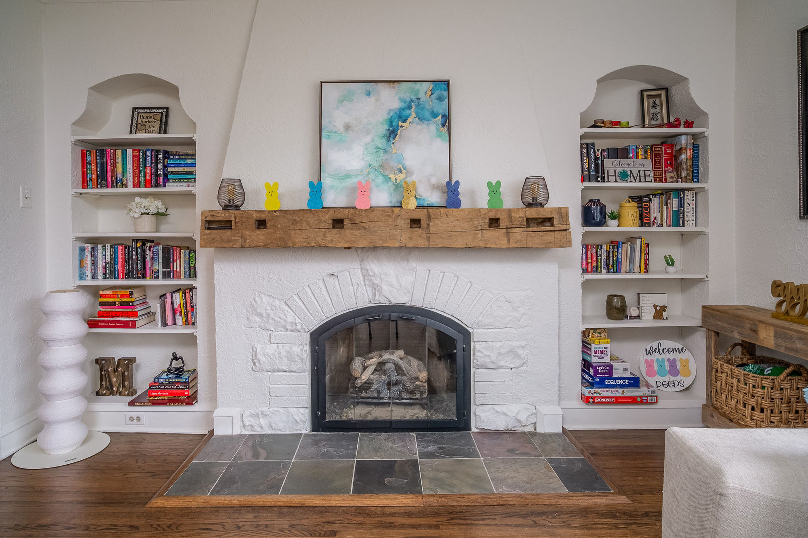728 Howard Street Wheaton, IL 60187 - Photo 23 of 46 a living room with lots of books and a book shelf