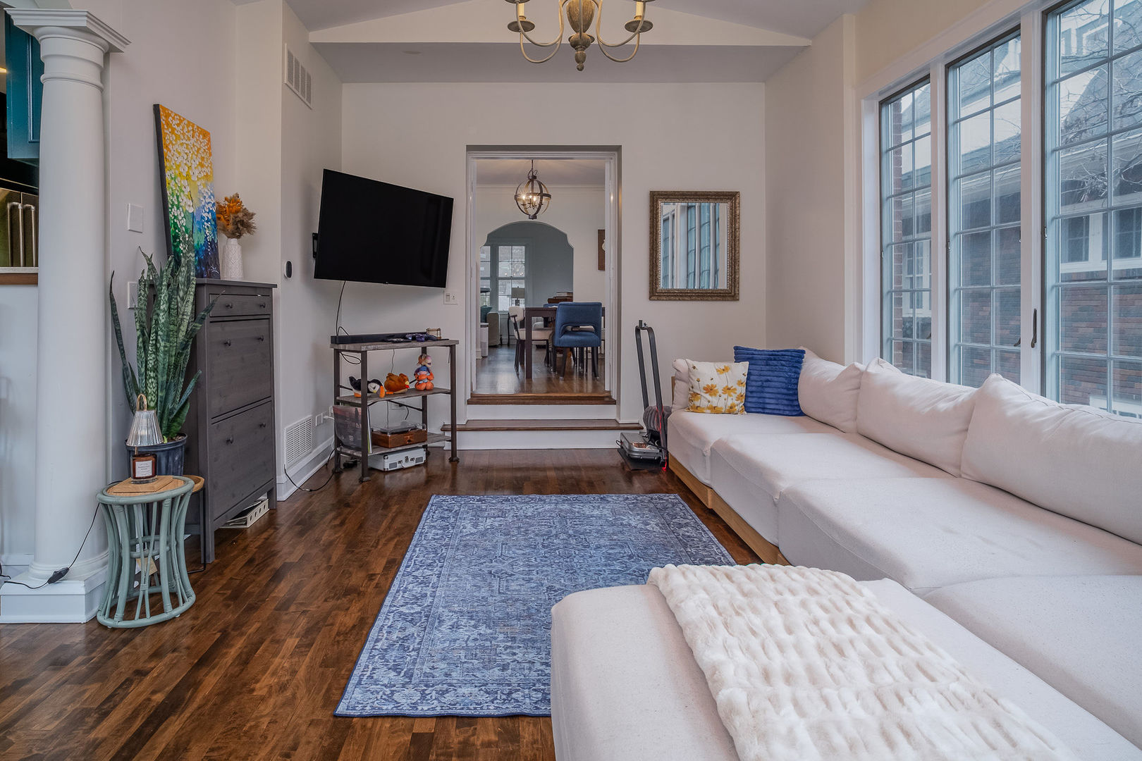 728 Howard Street Wheaton, IL 60187 - Photo 5 of 46 a living room with furniture and a flat screen tv