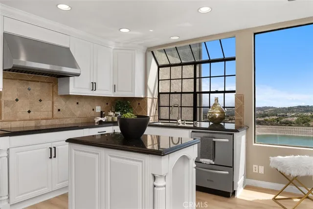 a kitchen with a sink a stove and cabinets