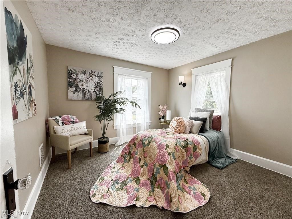 281 Sexton Street Struthers, OH 44471 - Photo 18 of 28 Bedroom featuring a textured ceiling and carpet flooring