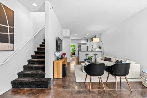 a outdoor space with patio the couches and a potted plant