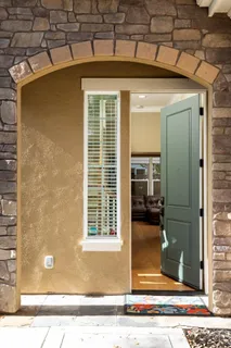 a view of a door of the house