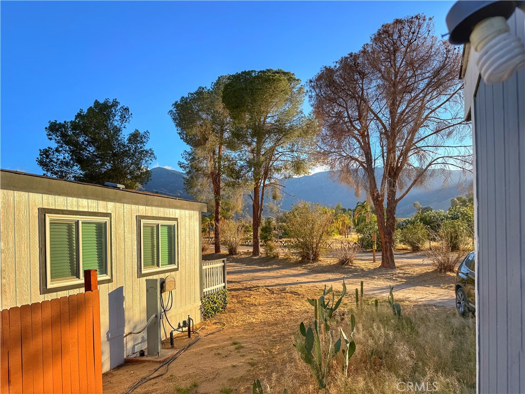 a view of back yard of the house