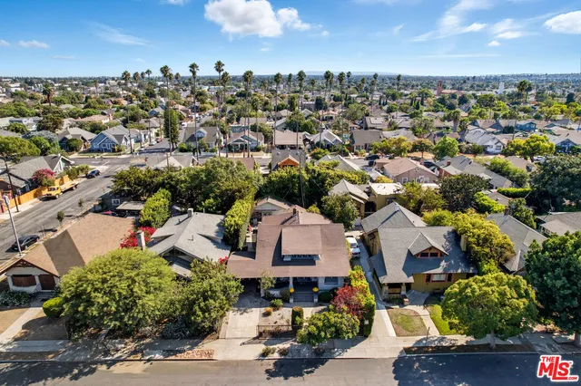 an aerial view of multiple house