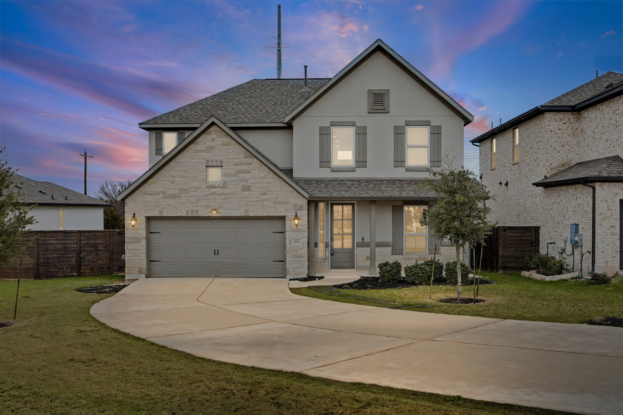 424 Spindrift Lane Leander, TX 78641 - Photo 1 of 26 a front view of a house with a yard