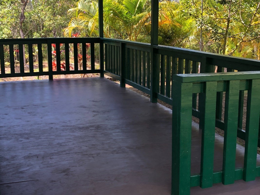 16-1568 38th Avenue Keaau, HI 96749 - Photo 20 of 30 a view of balcony with wooden floor and outdoor space