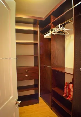 a room with a wooden door