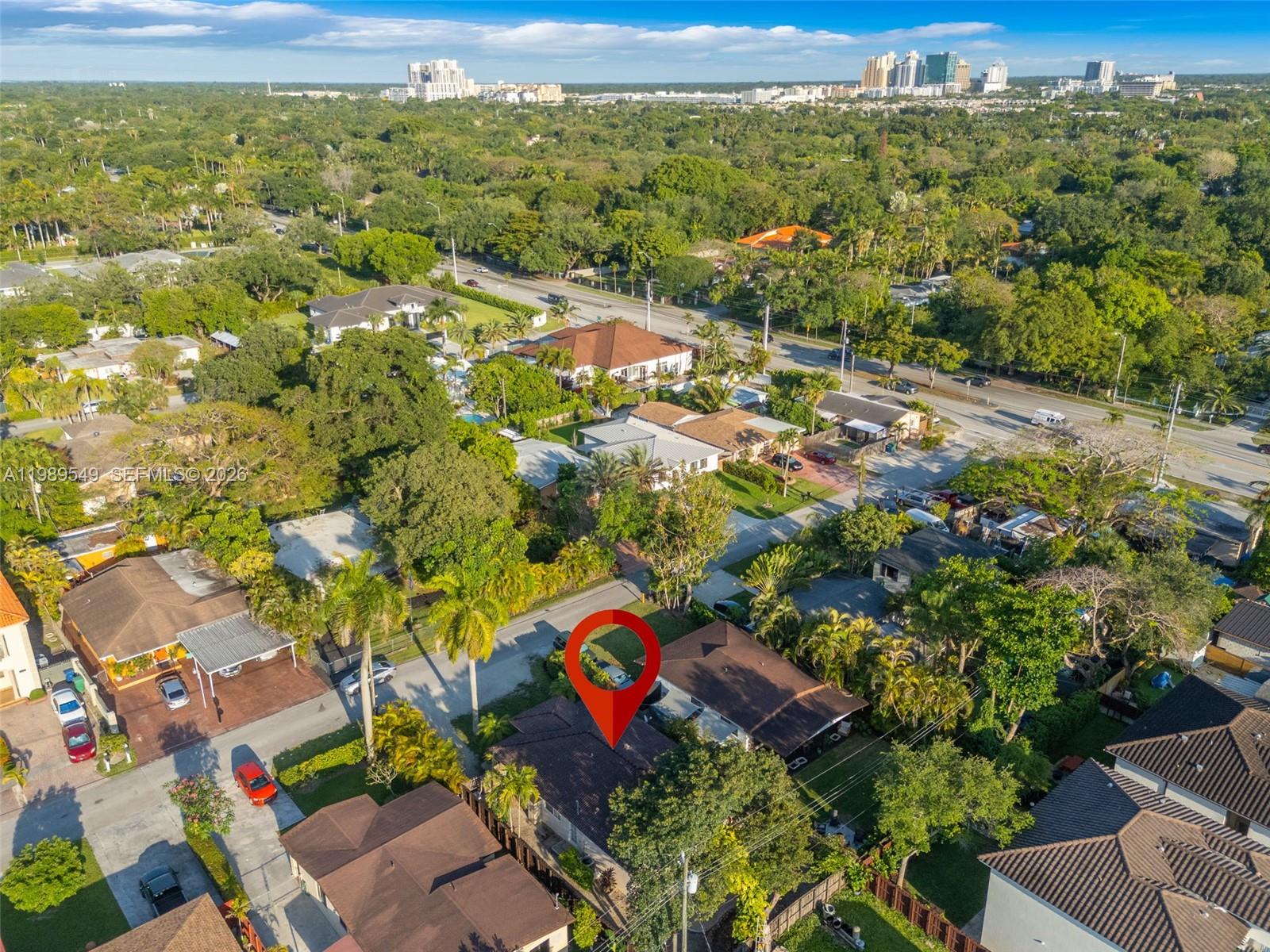 7048 Southwest 83rd Court Miami, FL 33143 - Photo 33 of 38 an aerial view of residential houses with outdoor space and street view