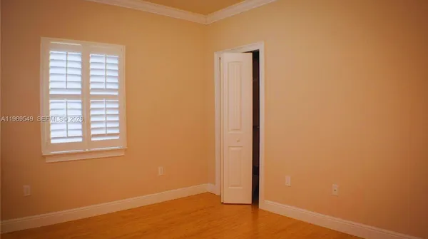 an empty room with a window