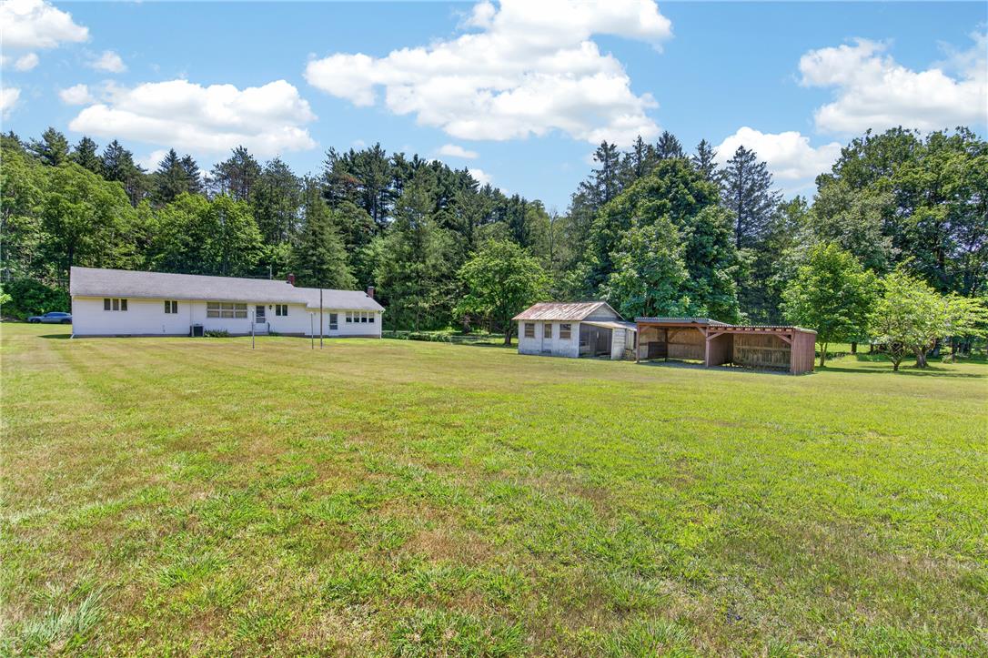 51 Reynolds Road Tamaqua, PA 18252 - Photo 69 of 71 A sprawling lawn surrounds this rural property featuring a white residence and additional outbuildings.