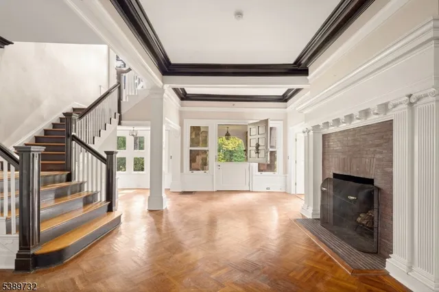 a view of an entryway with staircase