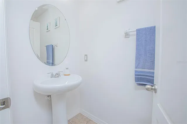 a view of a hallway with windows