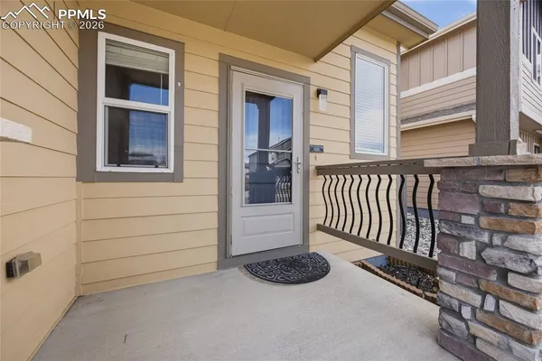 a view of a house with a porch