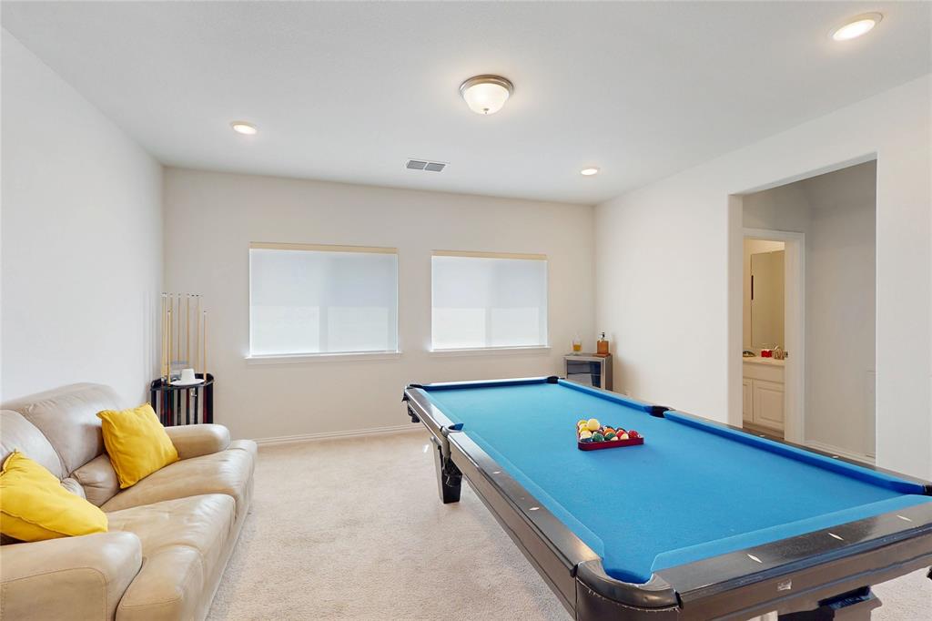 1997 Kieva Place Allen, TX 75013 - Photo 25 of 40 Rec room with pool table, light colored carpet, and recessed lighting