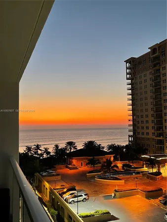a view of balcony with city view