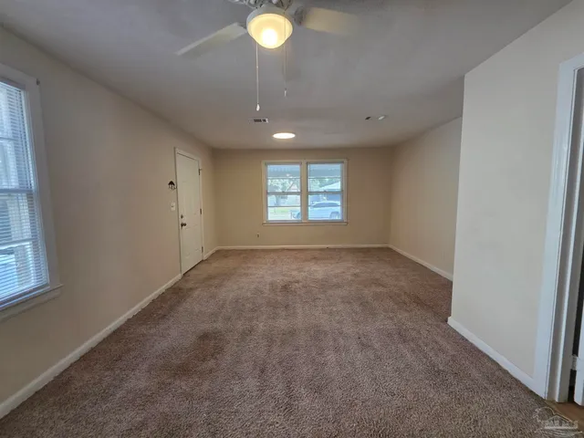 an empty room with a window