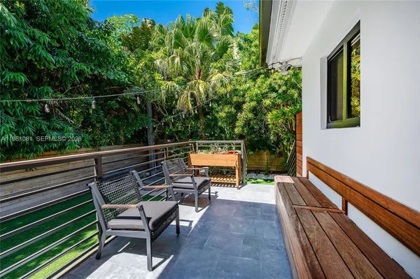a terrace view with outdoor seating