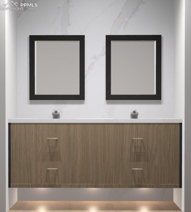 175 Terrace Drive Colorado Springs, CO 80906 - Photo 27 of 50 a bathroom with a sink mirror and vanity