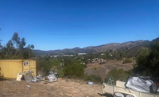a view of a lake with a mountain in the background