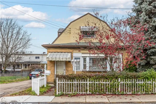a front view of a house