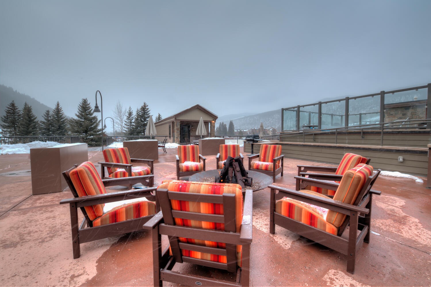 1211 West Keystone Road, Unit 2757 Keystone, CO 80435 - Photo 43 of 46 a outdoor living space with furniture and a rug