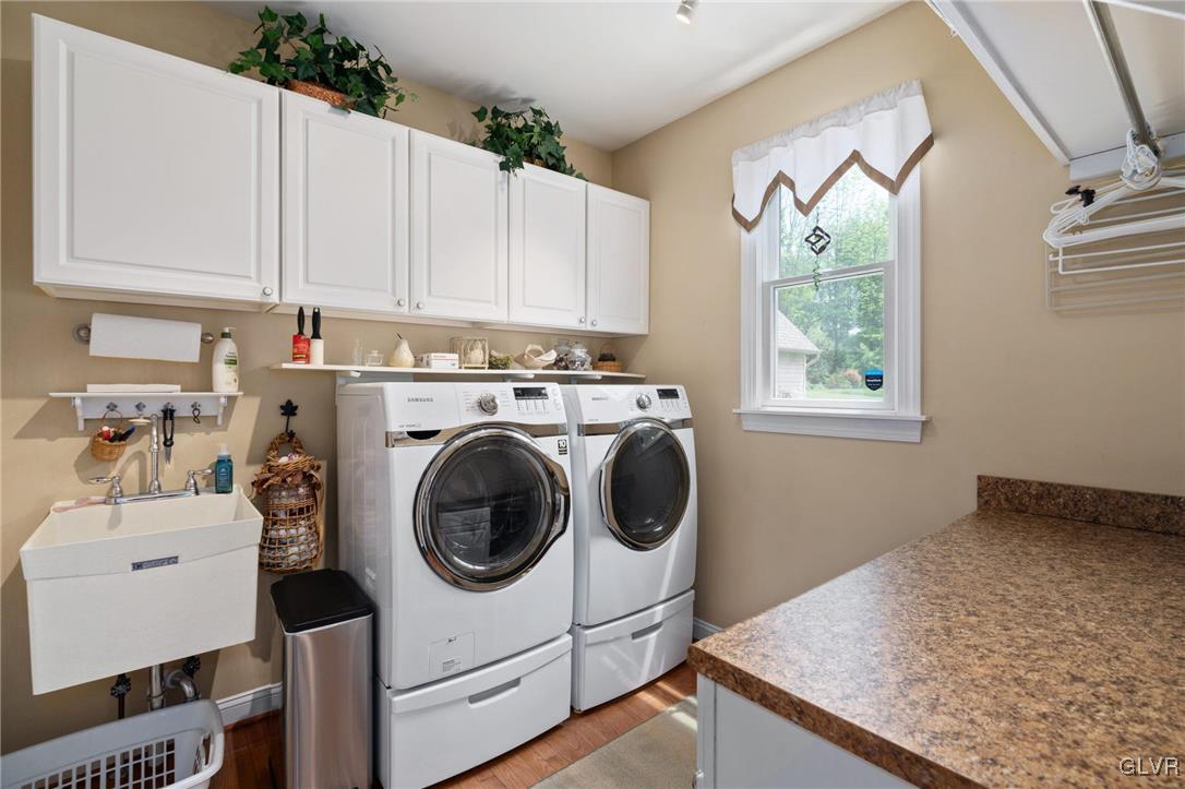 6081 Upper Ridge Road Green Lane, PA 18054 - Photo 24 of 39 a utility room with dryer and washer